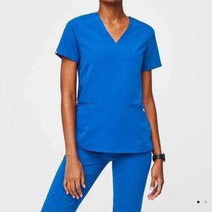 FIGS Casma Scrub Top Royal Blue
